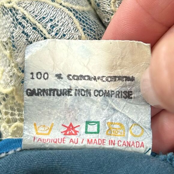 Vintage 1970’s Little Girl’s Turquoise Velvet Holiday Party Dress size 6 - Picture 7 of 13